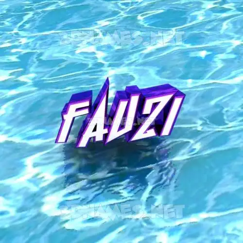 fauzi in Water style - 3D name wallpaper fauzi in Water style - 3D name wallpaper