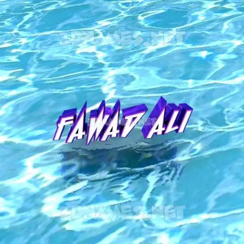 fawad ali in Water style - 3D name wallpaper