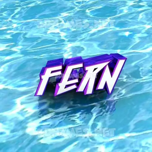 fern in Water style - 3D name wallpaper fern in Water style - 3D name wallpaper