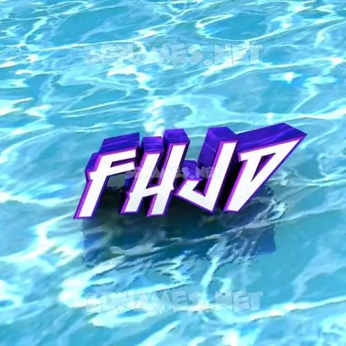 fhjd in Water style - 3D name wallpaper fhjd in Water style - 3D name wallpaper