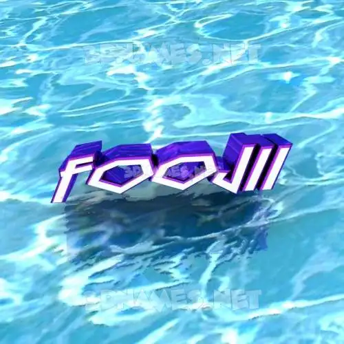 foojii in Water style - 3D name wallpaper