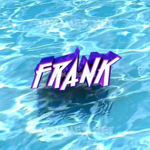frank in Water style - 3D name wallpaper