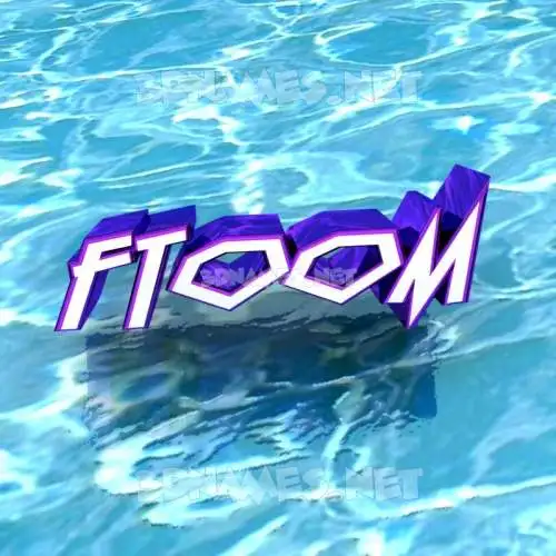 ftoom in Water style - 3D name wallpaper