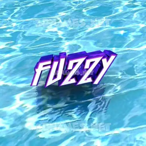 fuzzy in Water style - 3D name wallpaper