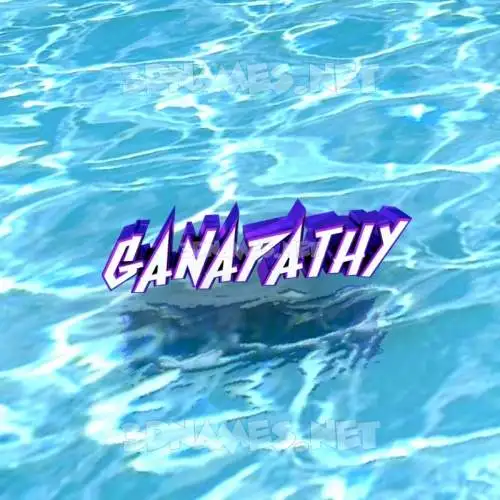 ganapathy in Water style - 3D name wallpaper ganapathy in Water style - 3D name wallpaper