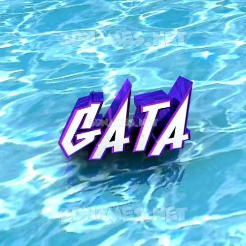 gata in Water style - 3D name wallpaper gata in Water style - 3D name wallpaper