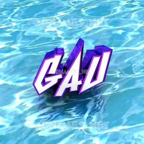 gau in Water style - 3D name wallpaper gau in Water style - 3D name wallpaper