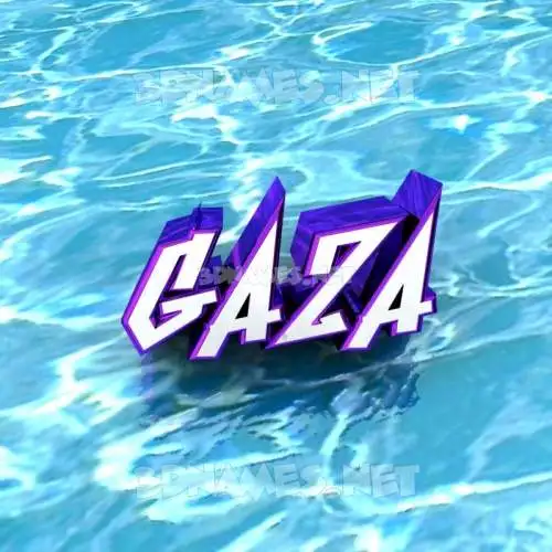 gaza in Water style - 3D name wallpaper