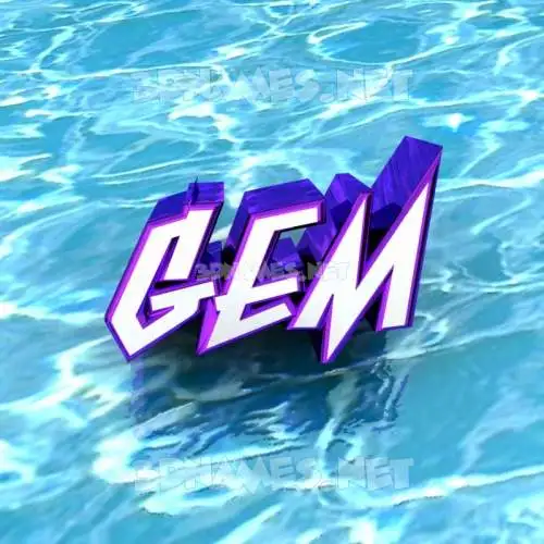 gem in Water style - 3D name wallpaper