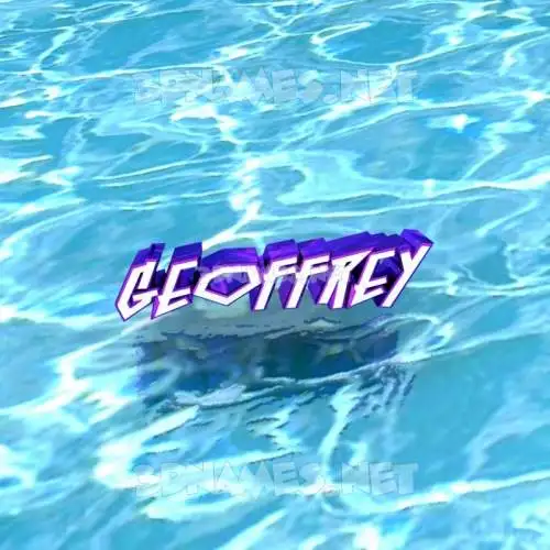geoffrey in Water style - 3D name wallpaper