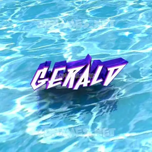 gerald in Water style - 3D name wallpaper gerald in Water style - 3D name wallpaper
