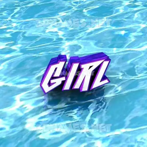girl in Water style - 3D name wallpaper girl in Water style - 3D name wallpaper