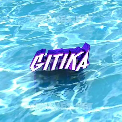 gitika in Water style - 3D name wallpaper