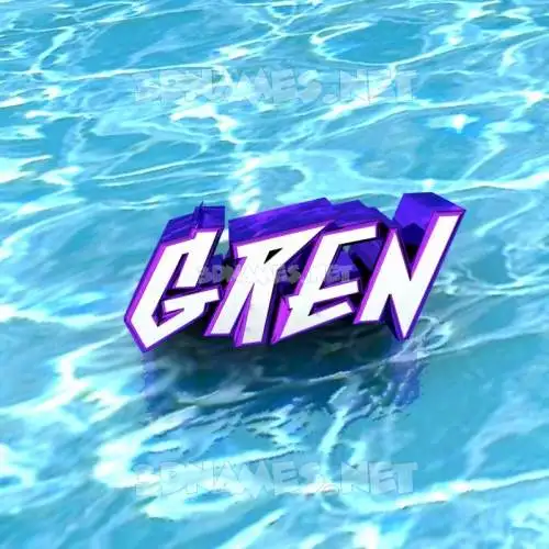gren in Water style - 3D name wallpaper gren in Water style - 3D name wallpaper