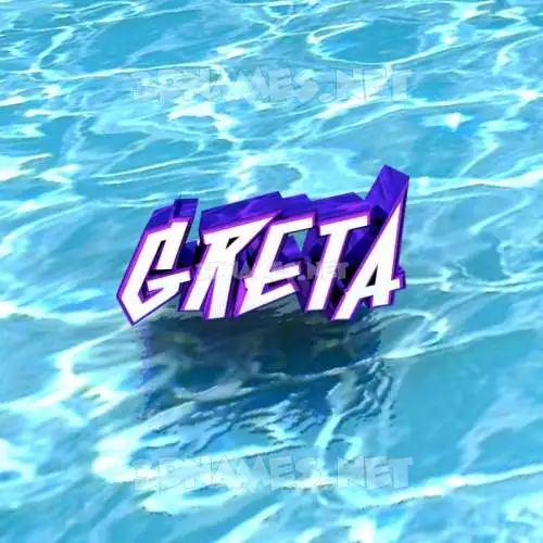 greta in Water style - 3D name wallpaper greta in Water style - 3D name wallpaper