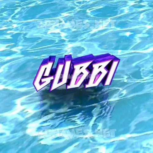 gubbi in Water style - 3D name wallpaper