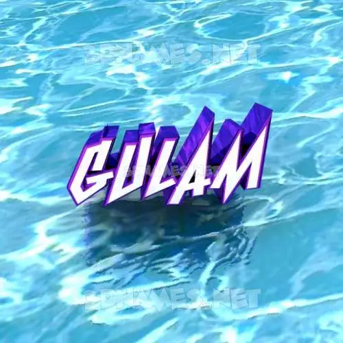 gulam in Water style - 3D name wallpaper gulam in Water style - 3D name wallpaper