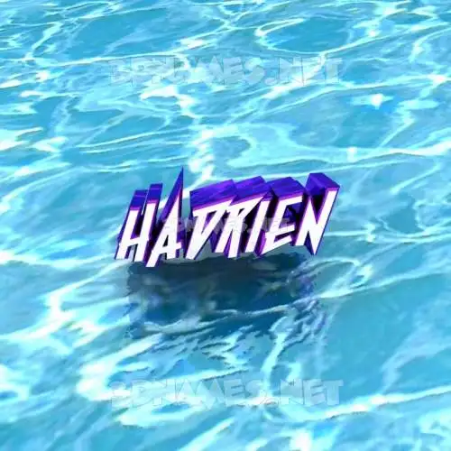 hadrien in Water style - 3D name wallpaper hadrien in Water style - 3D name wallpaper