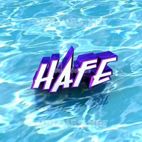 hafe in Water style - 3D name wallpaper