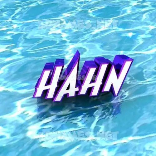 hahn in Water style - 3D name wallpaper hahn in Water style - 3D name wallpaper