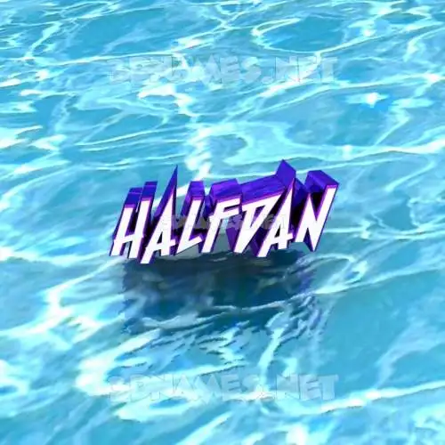 halfdan in Water style - 3D name wallpaper halfdan in Water style - 3D name wallpaper