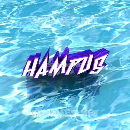 hampus in Water style - 3D name wallpaper