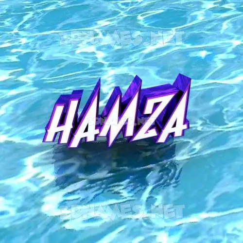 hamza in Water style - 3D name wallpaper hamza in Water style - 3D name wallpaper