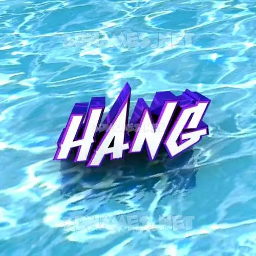 hang in Water style - 3D name wallpaper