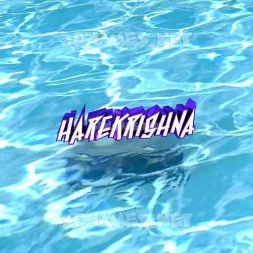 harekrishna in Water style - 3D name wallpaper