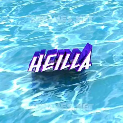heilla in Water style - 3D name wallpaper heilla in Water style - 3D name wallpaper