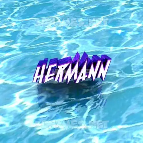 hermann in Water style - 3D name wallpaper