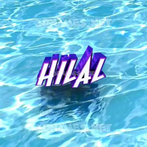 hilal in Water style - 3D name wallpaper hilal in Water style - 3D name wallpaper