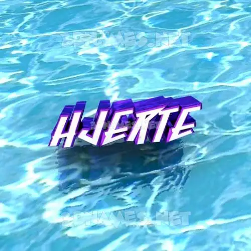 hjerte in Water style - 3D name wallpaper hjerte in Water style - 3D name wallpaper