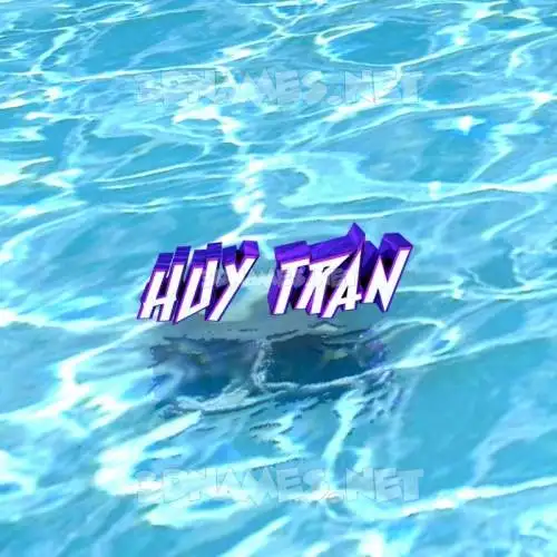huy tran in Water style - 3D name wallpaper huy tran in Water style - 3D name wallpaper