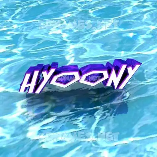 hyoony in Water style - 3D name wallpaper hyoony in Water style - 3D name wallpaper
