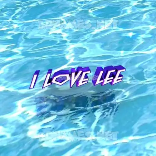 i love lee in Water style - 3D name wallpaper