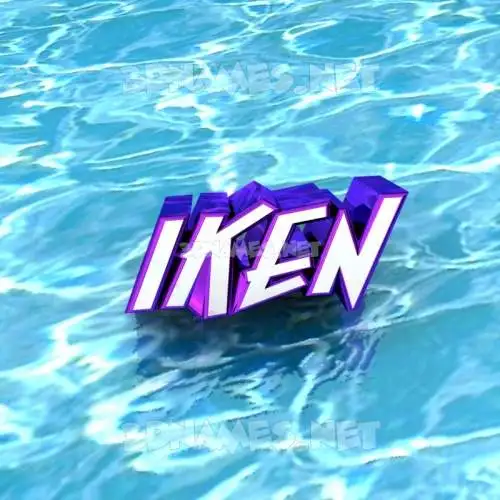 iken in Water style - 3D name wallpaper