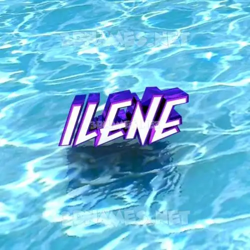 ilene in Water style - 3D name wallpaper