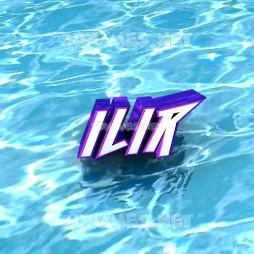 ilir in Water style - 3D name wallpaper ilir in Water style - 3D name wallpaper