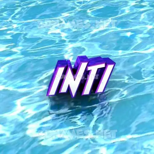 inti in Water style - 3D name wallpaper inti in Water style - 3D name wallpaper