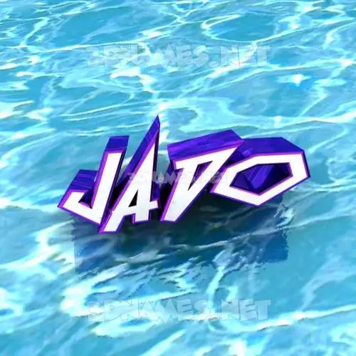 jado in Water style - 3D name wallpaper