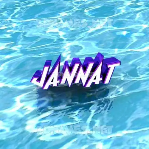 jannat in Water style - 3D name wallpaper jannat in Water style - 3D name wallpaper