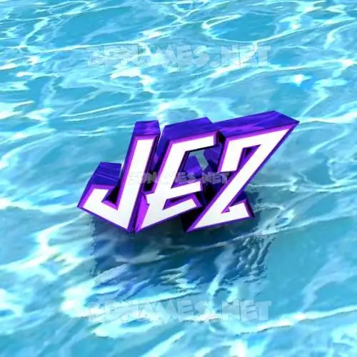 jez in Water style - 3D name wallpaper