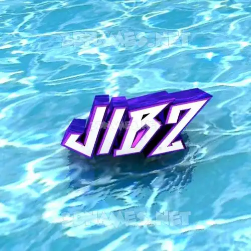jibz in Water style - 3D name wallpaper