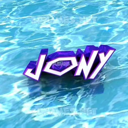 jony in Water style - 3D name wallpaper