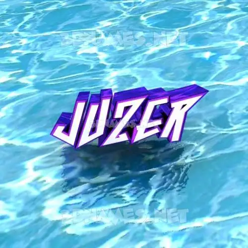 juzer in Water style - 3D name wallpaper