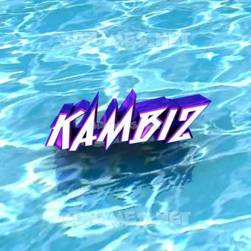 kambiz in Water style - 3D name wallpaper