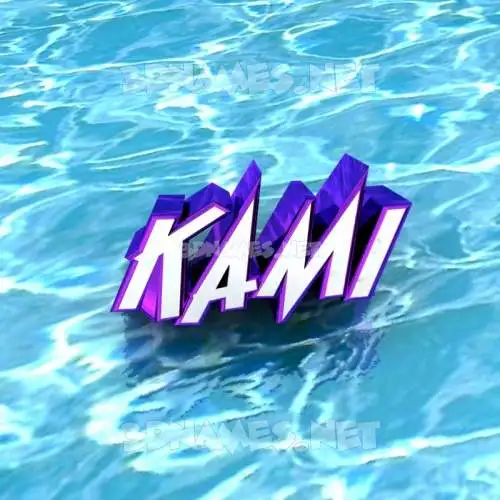 kami in Water style - 3D name wallpaper kami in Water style - 3D name wallpaper