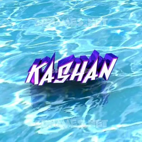 kashan in Water style - 3D name wallpaper kashan in Water style - 3D name wallpaper