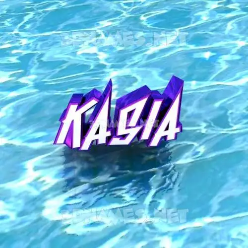 kasia in Water style - 3D name wallpaper